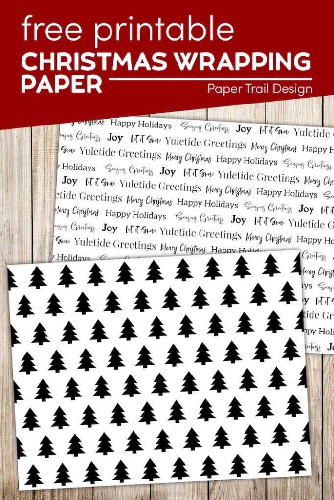 Free Printable Christmas Wrapping Paper - Paper Trail Design