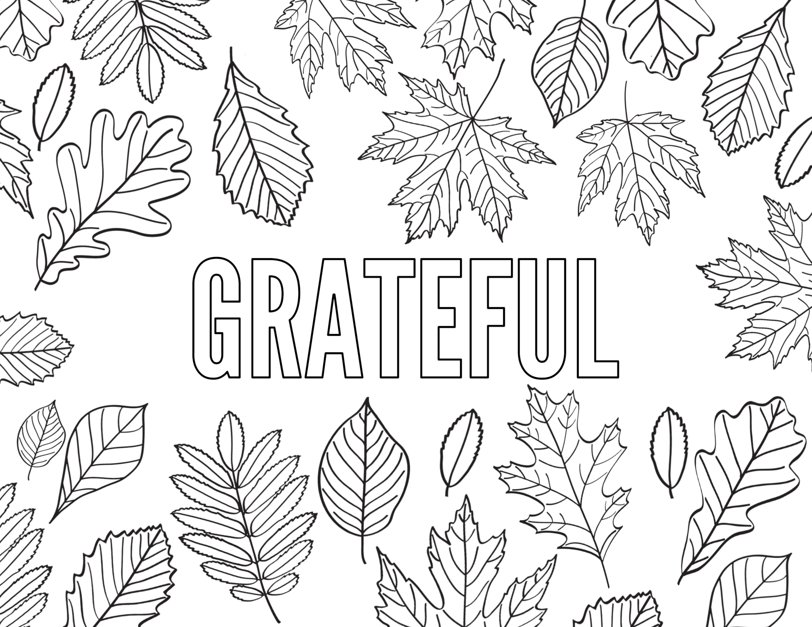 Grateful Coloring Pages For Kids