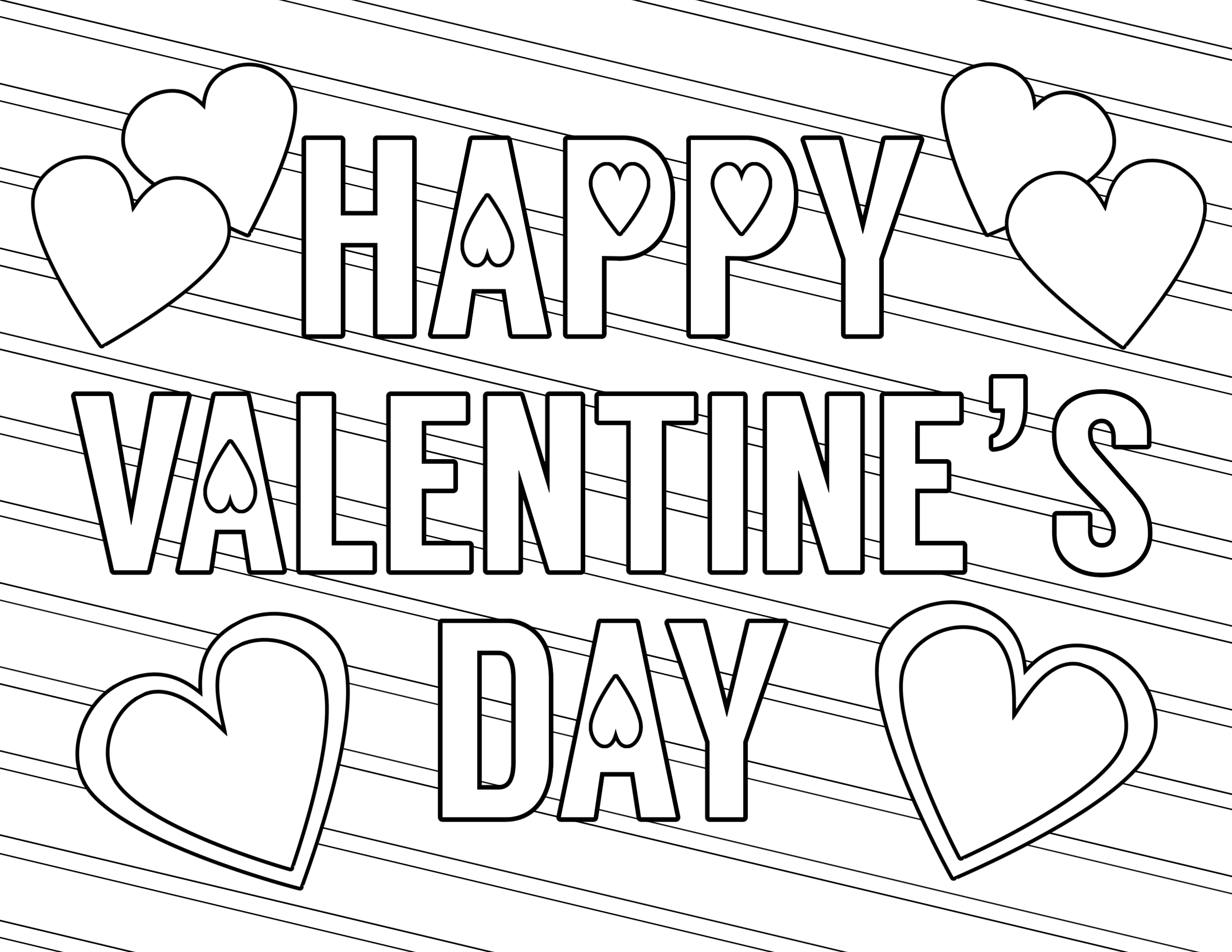 Free Printable Valentine Coloring Pages - Paper Trail Design