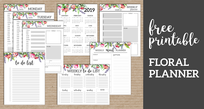 Floral Monthly Planner Template Pages Free Printable Paper Trail Design