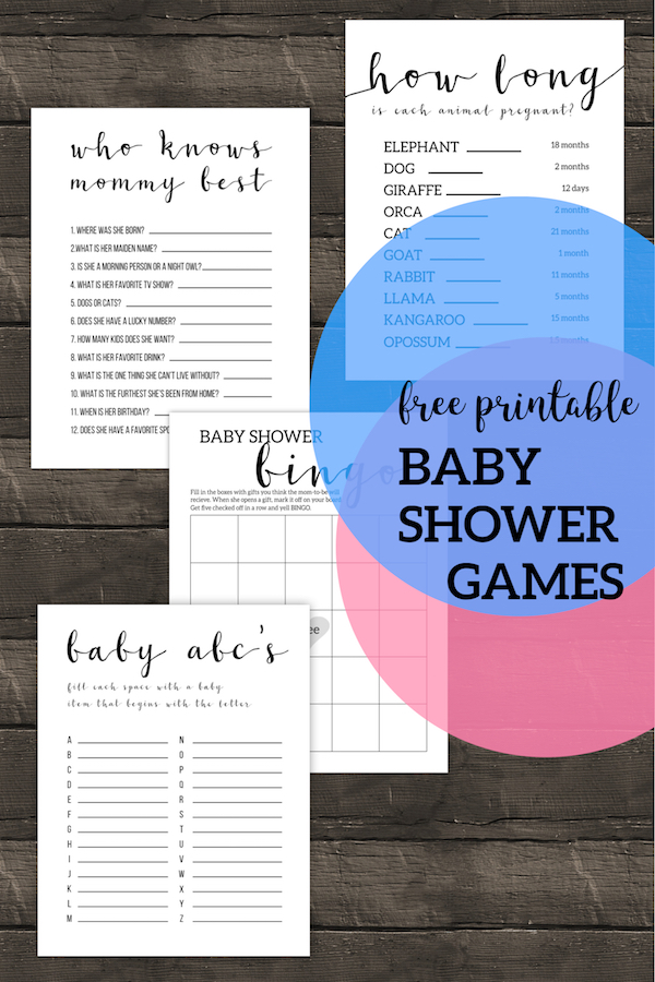 Free Printable Baby Shower Games | Paper Trail Design