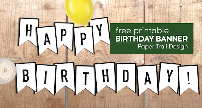 Free Happy Birthday Banner Printable Sign - Paper Trail Design