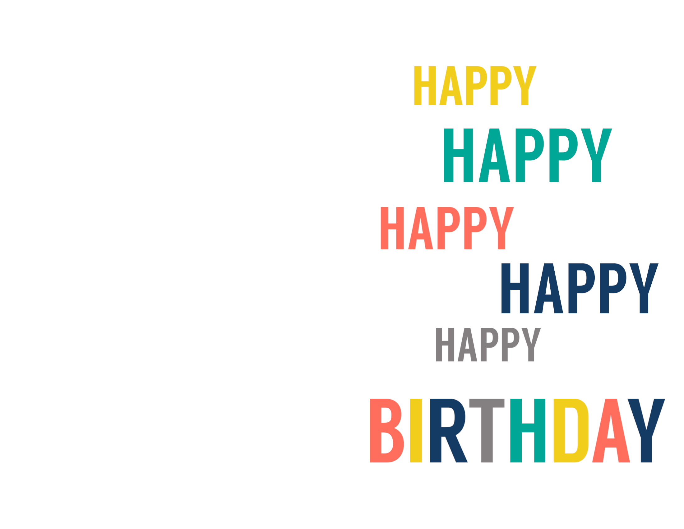 Happy Birthday Card Template Printable