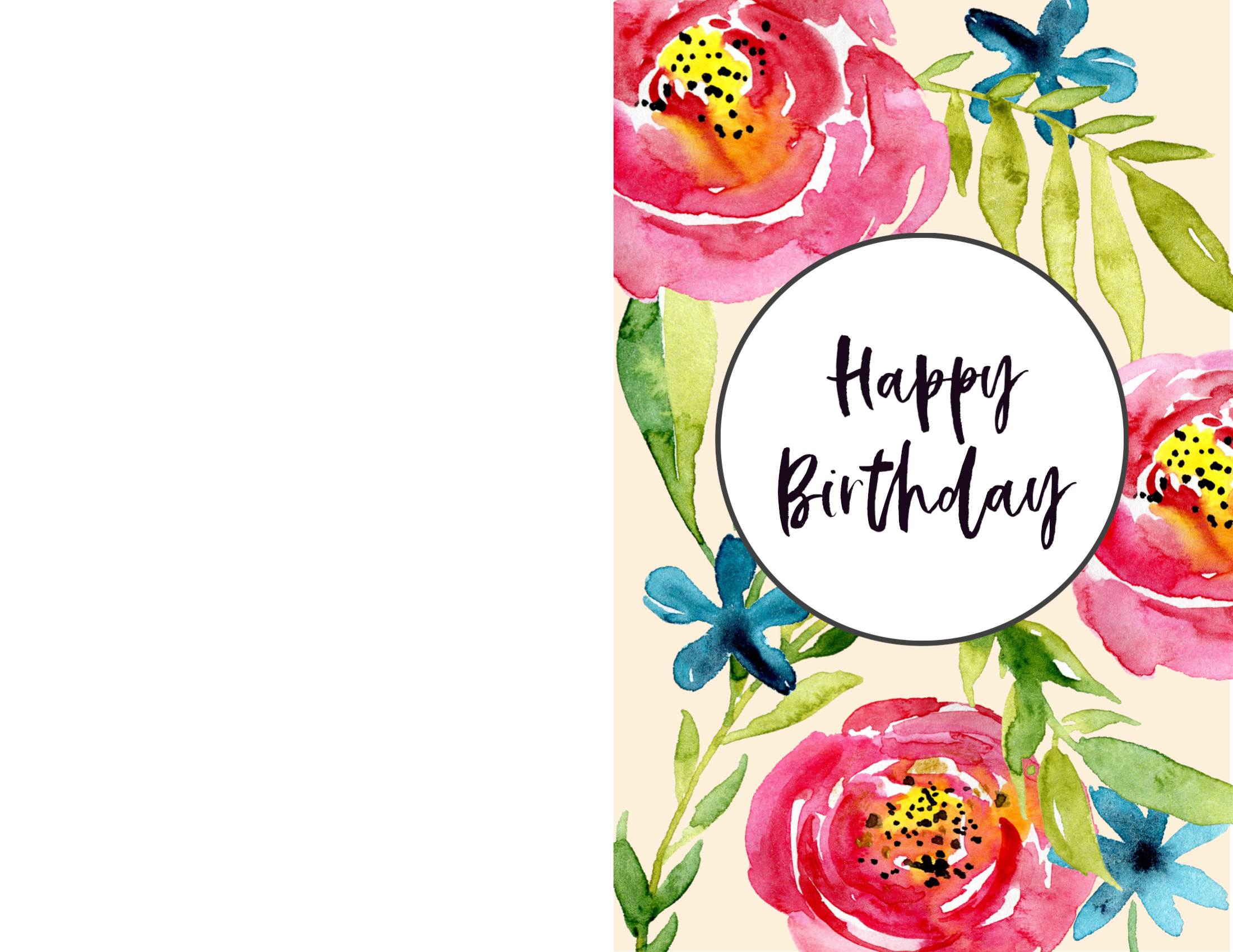 Foldable Birthday Card Template