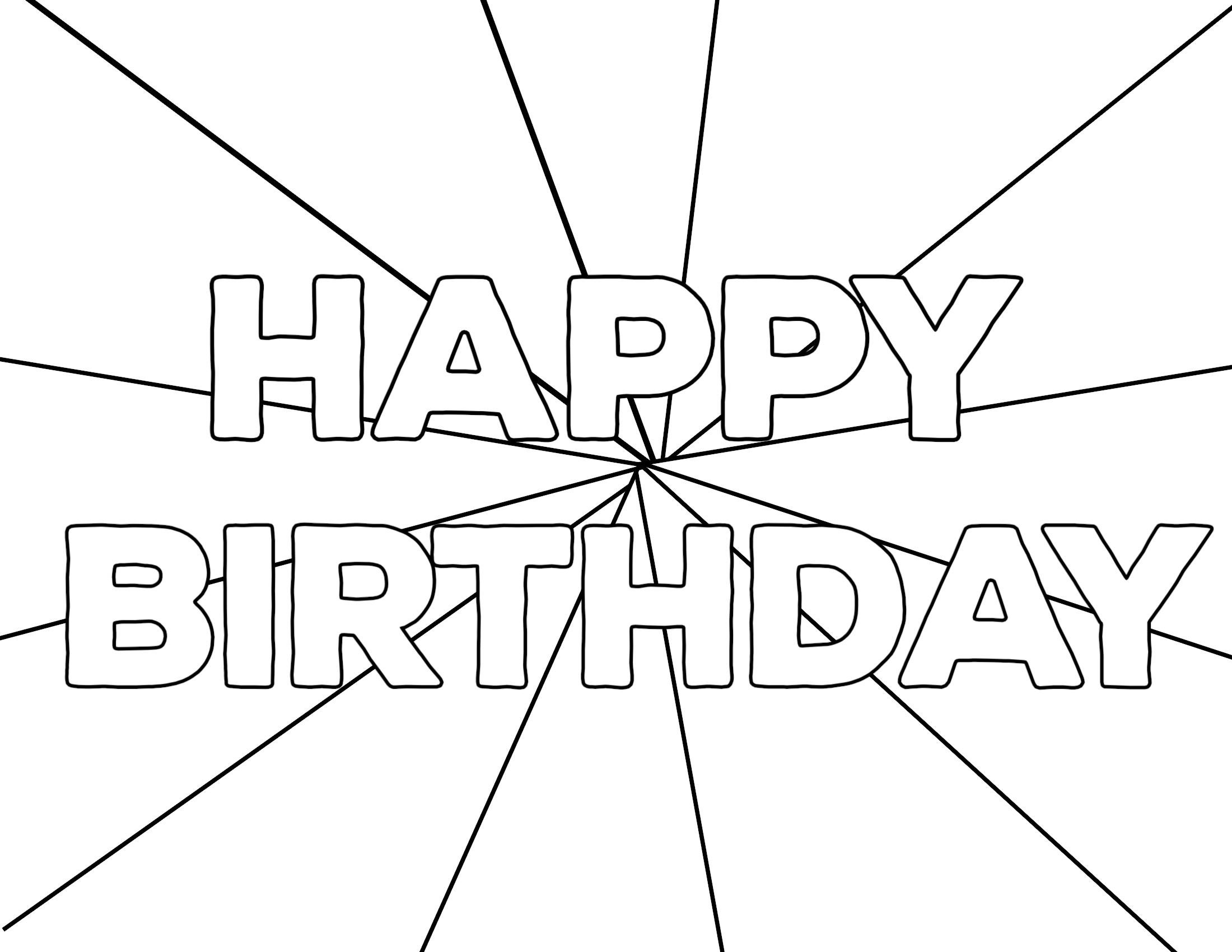 Happy Birthday Coloring Pages Free Printable