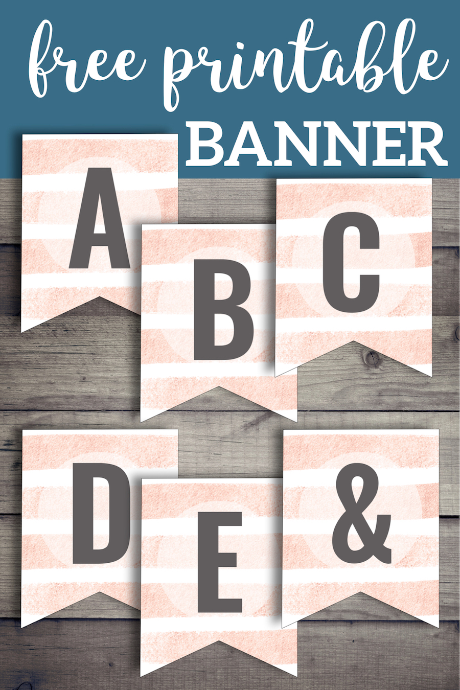 Pink Stripes Custom Banner Sign Free Printable - Paper Trail Design