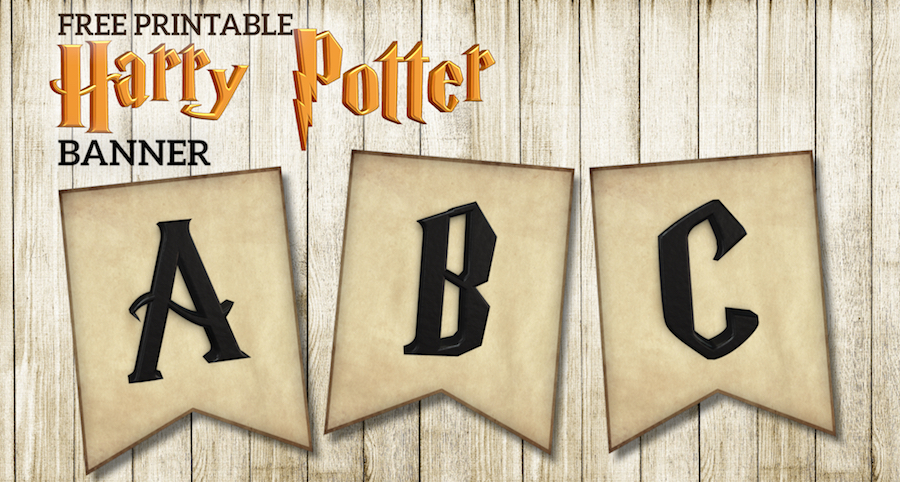 Free Printable Harry Potter Banner Letters - Paper Trail Design  Harry  potter printables free, Harry potter party decorations, Harry potter banner