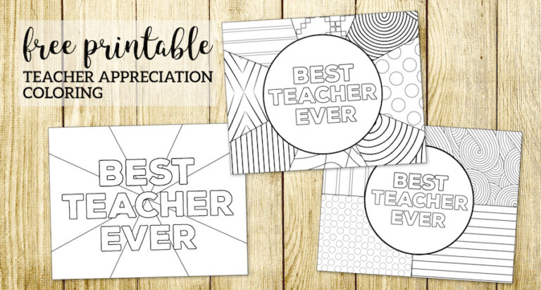 Teacher Appreciation Coloring Pages - Paper Trail Design