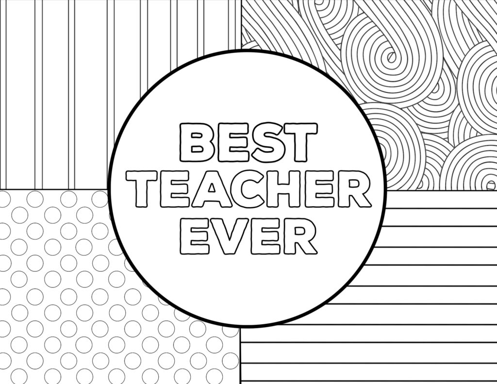 Teacher Appreciation Coloring Pages - Paper Trail Design