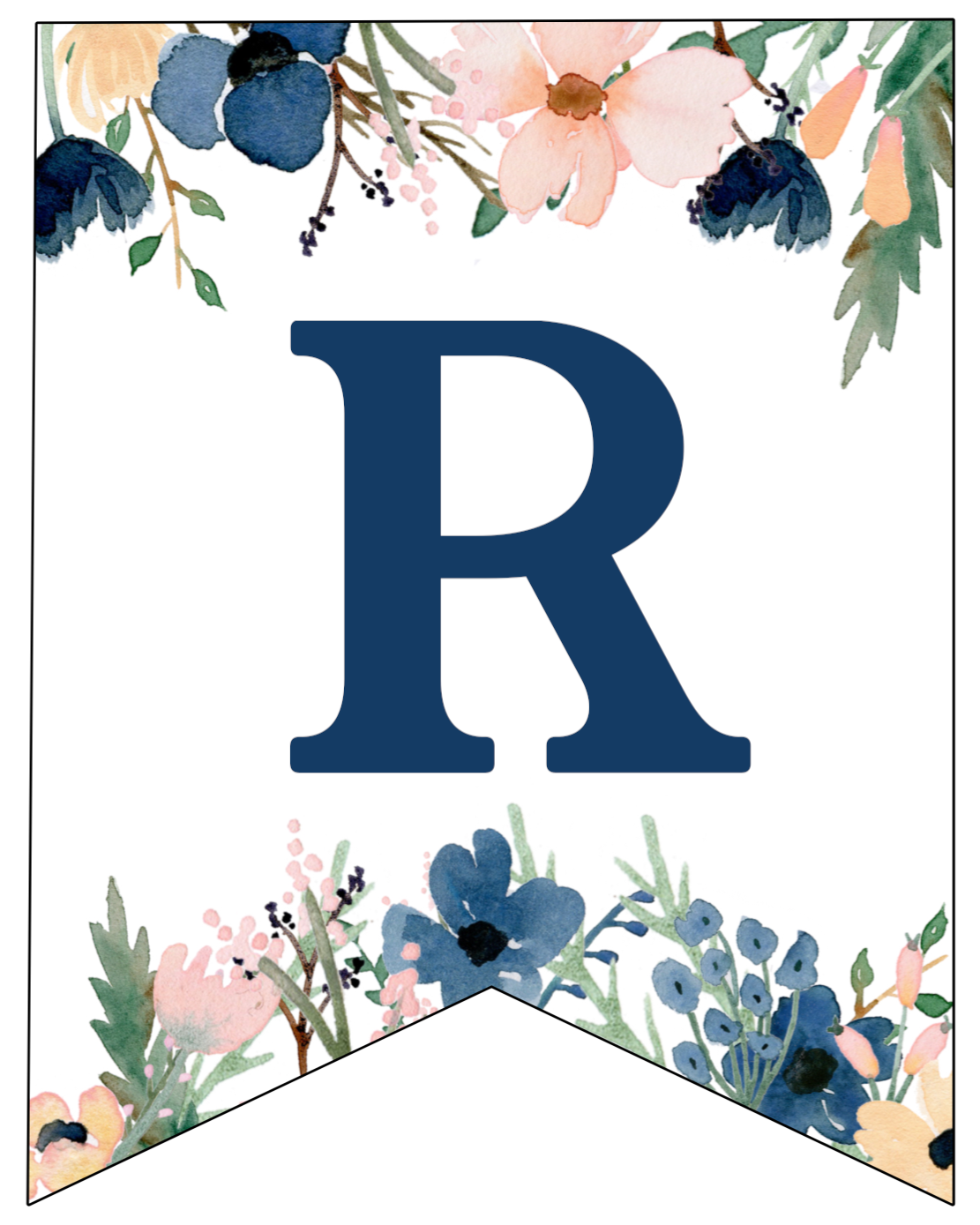 Floral Banners Banner Letters Floral Printables