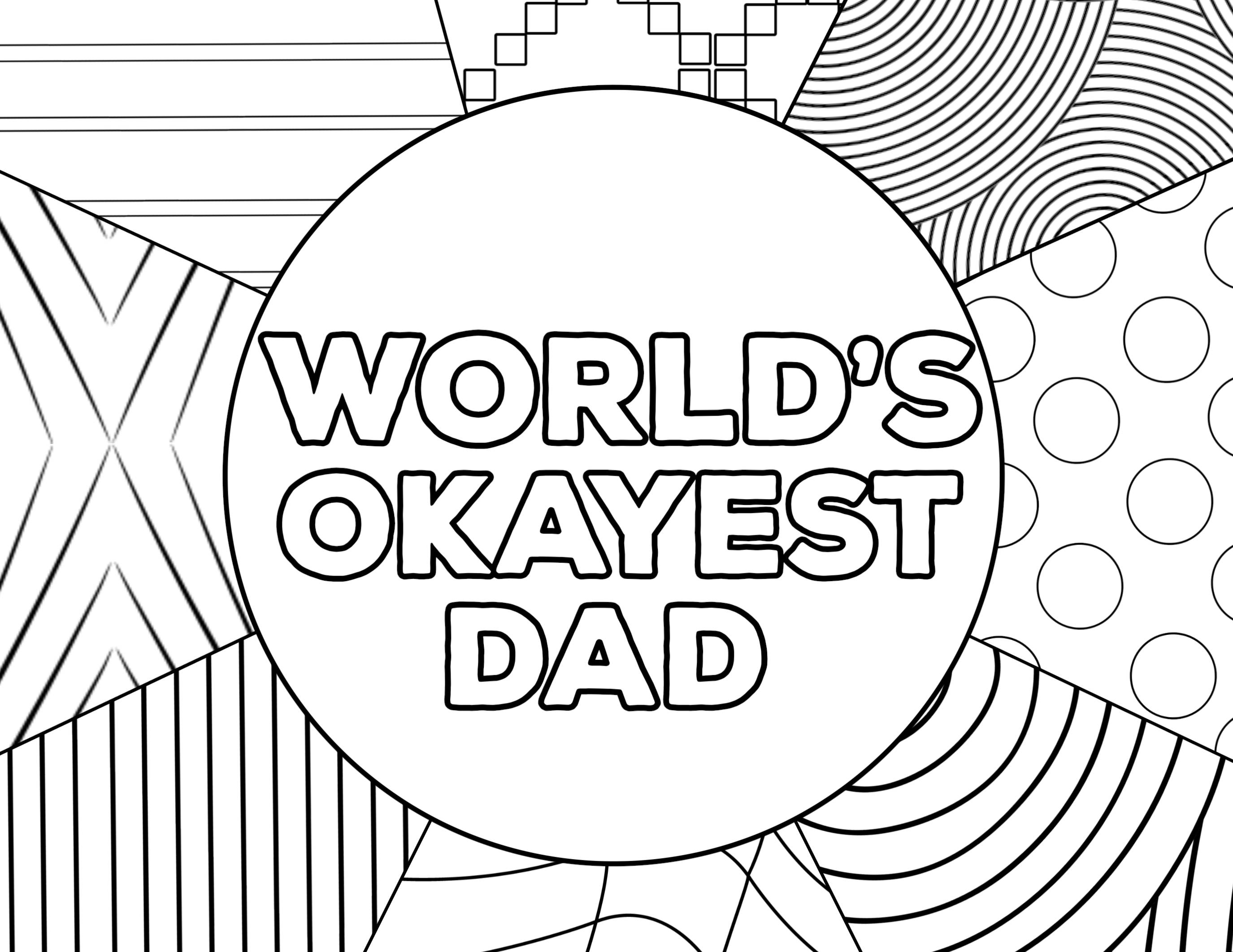 World's Okayest Dad Father's Day Card Printable Paper Trail Design