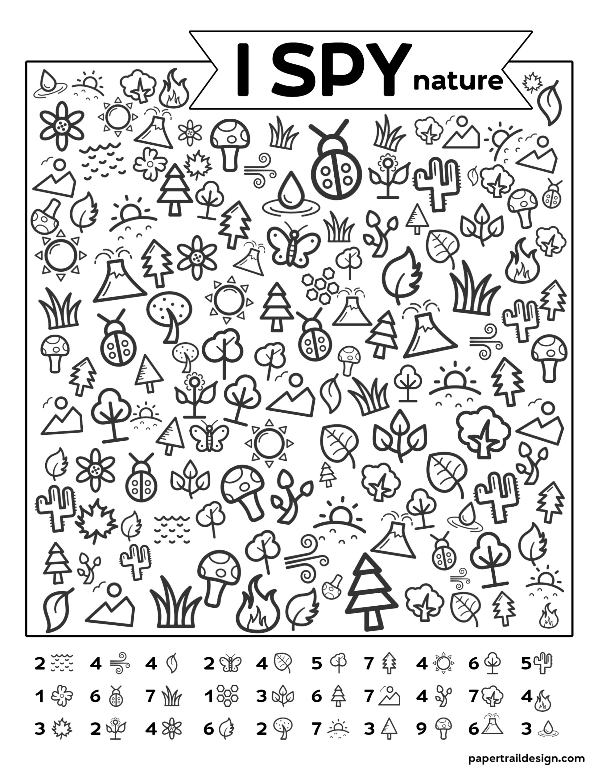 I Spy Printable Free Printable Word Searches