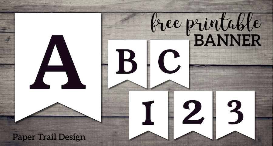 free printable birthday banner ideas paper trail design