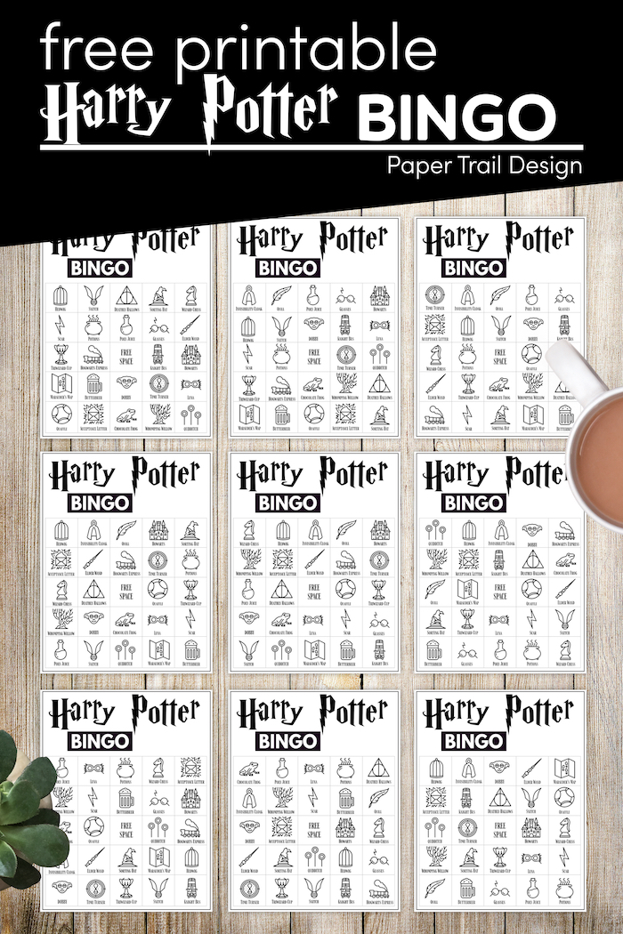 Free Printable Harry Potter Bingo Game - Paper Trail Design