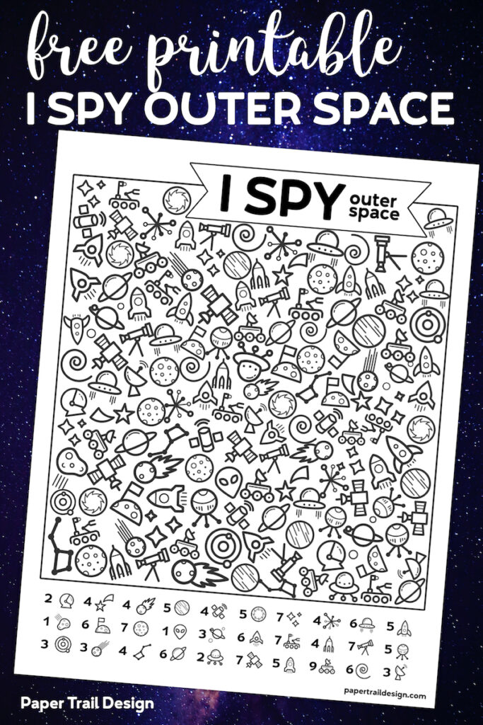 Free Printable I Spy Outer Space Game - Paper Trail Design