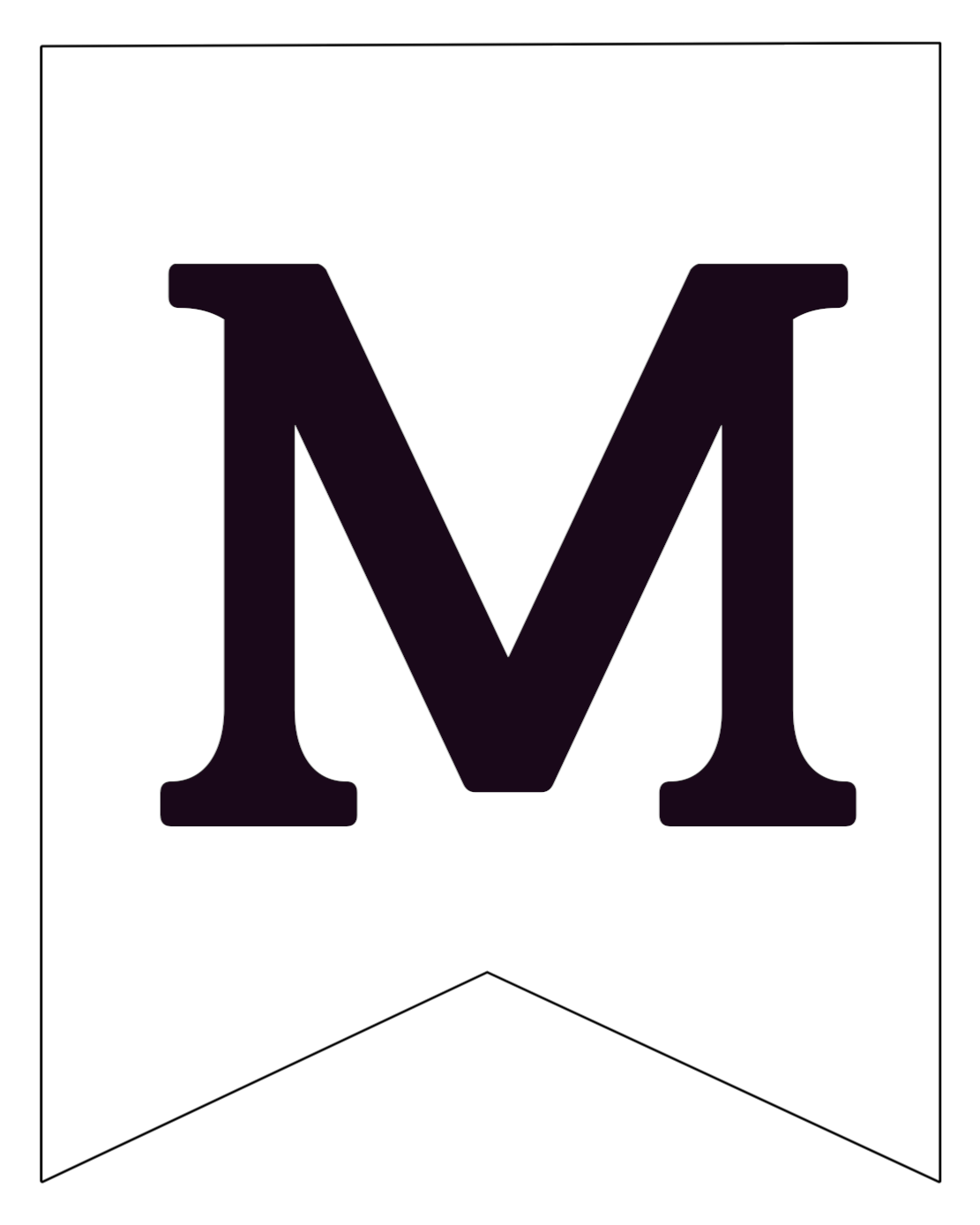 The Letter M In Black