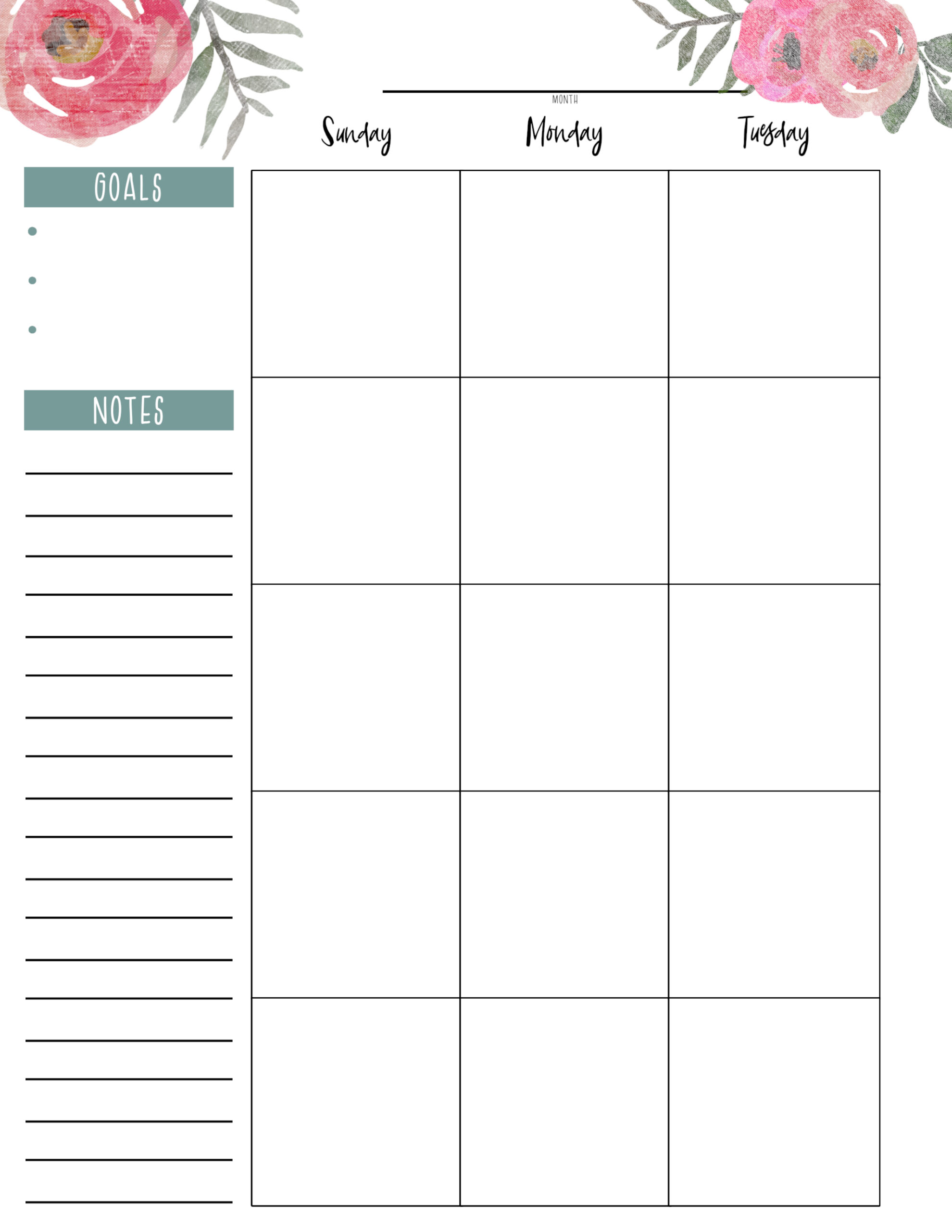 free printable meal planner for happy planner