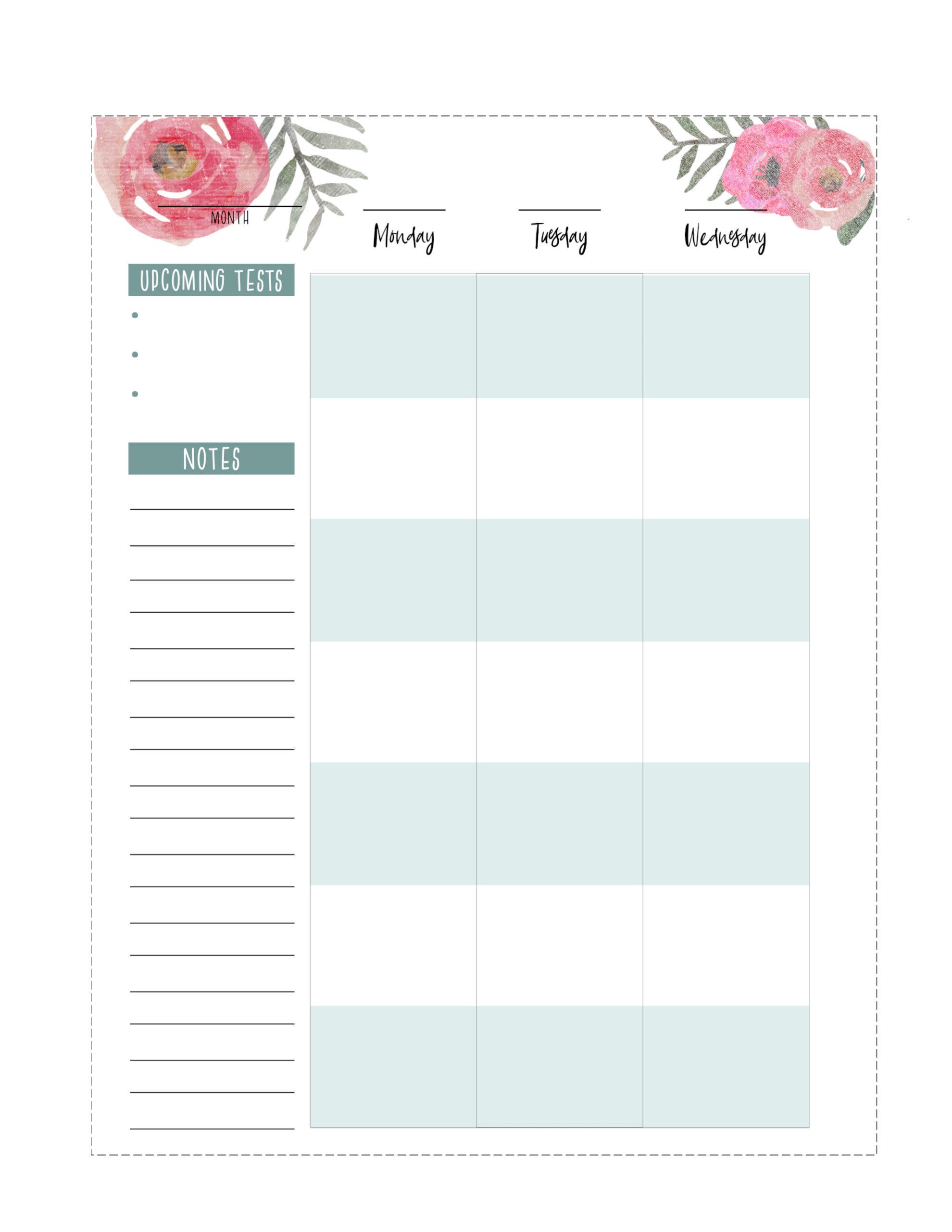 Free Printable School Planner Pages