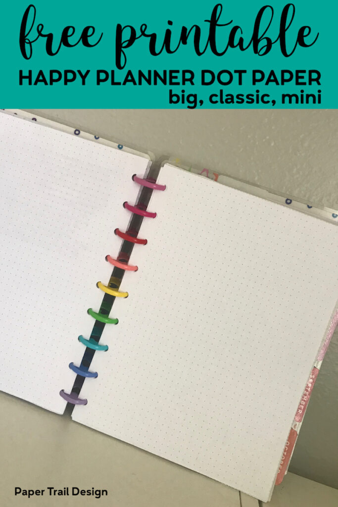 Happy Planner Dot Grid Paper Free Printable - Paper Trail Design