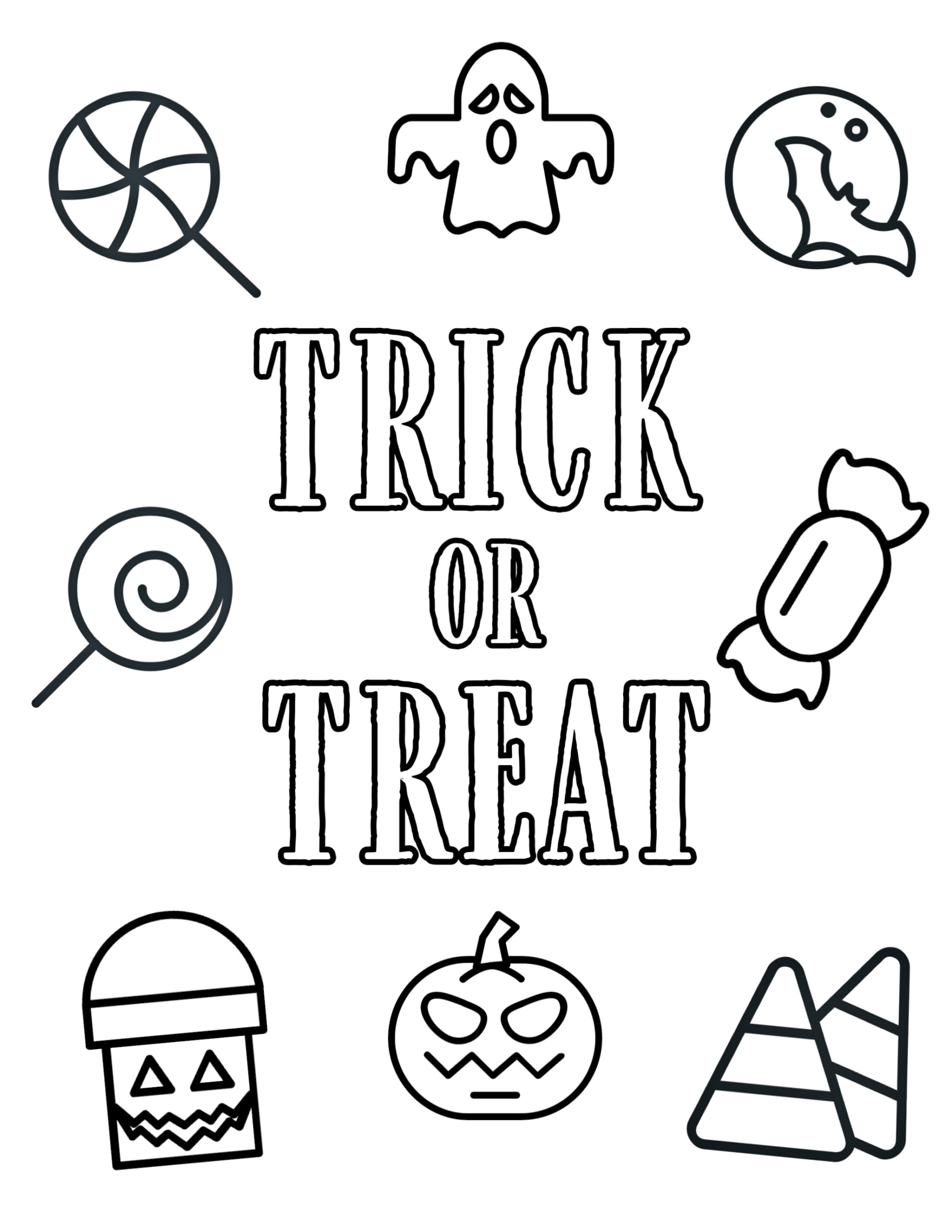 Halloween Card Printable Coloring Pages