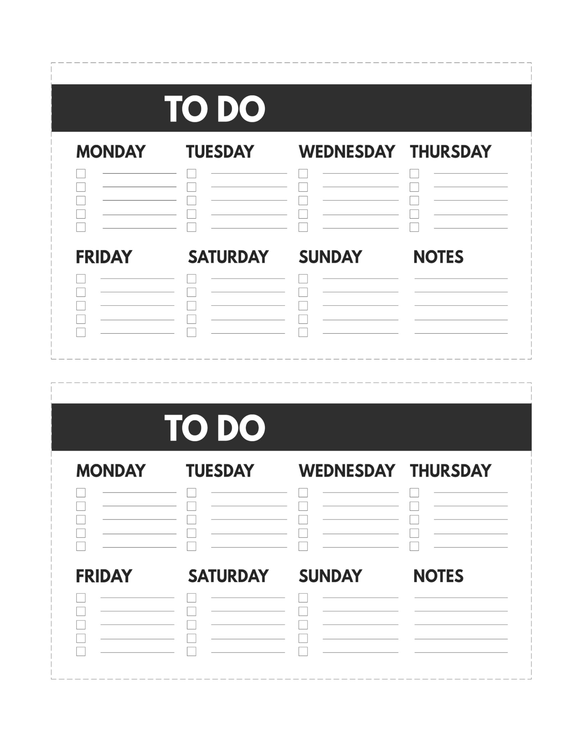 Free Printable Weekly To Do List Paper Trail Design