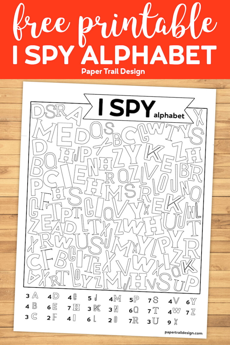 Free Printable Alphabet I Spy Game - Paper Trail Design