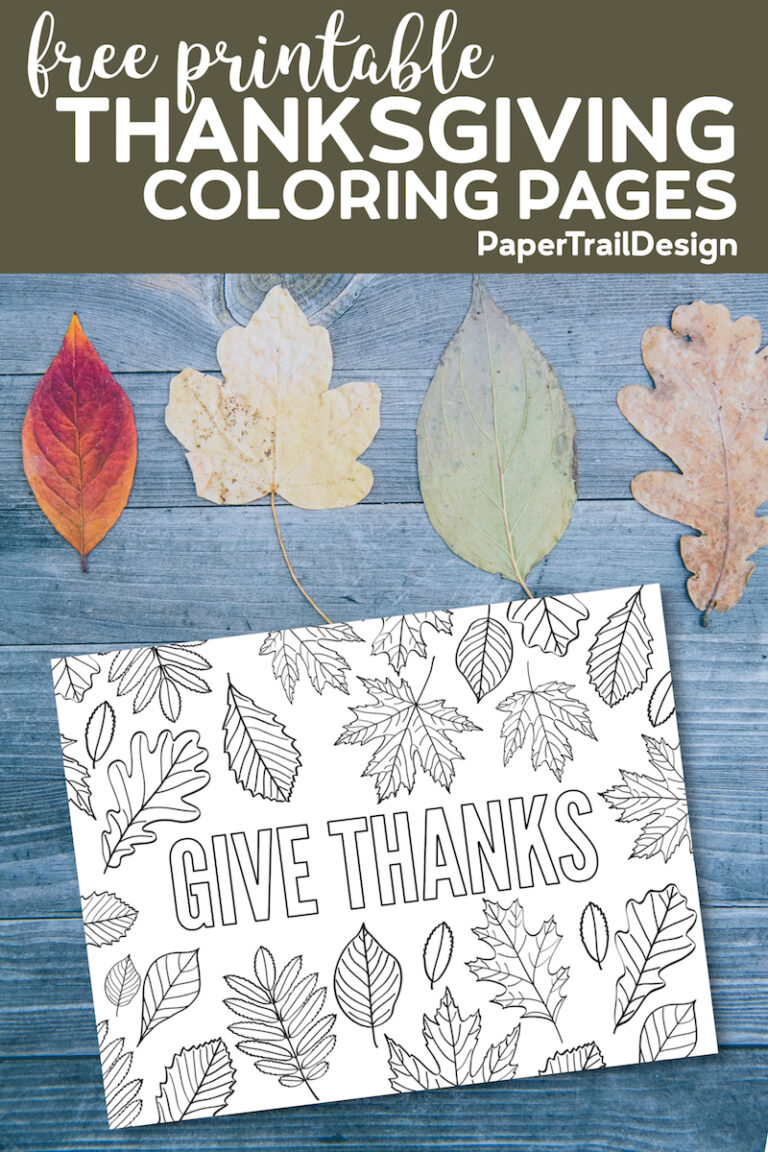 Thanksgiving Coloring Pages {Free Printable} - Paper Trail Design