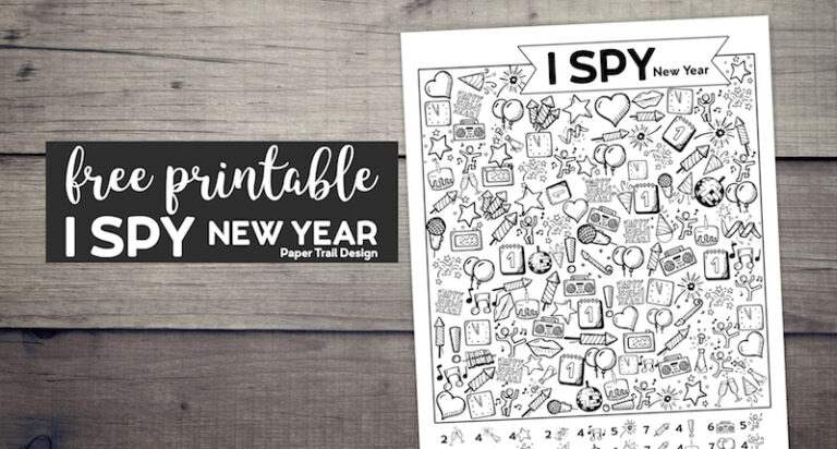 Free Printable New Year I Spy Activity - Paper Trail Design