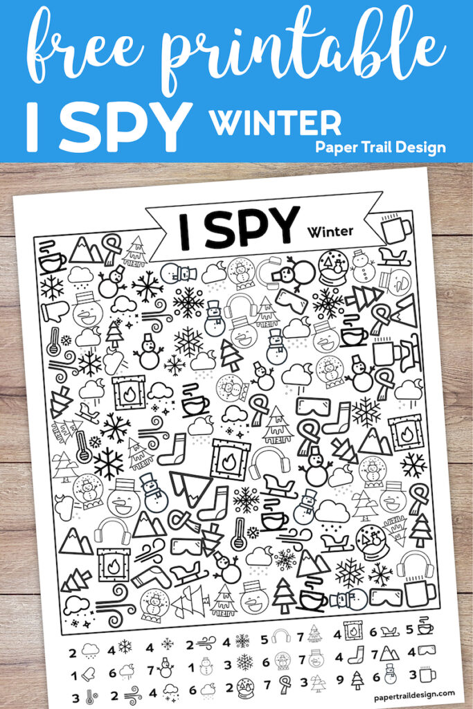 Free Printable I Spy Winter Activity - Paper Trail Design