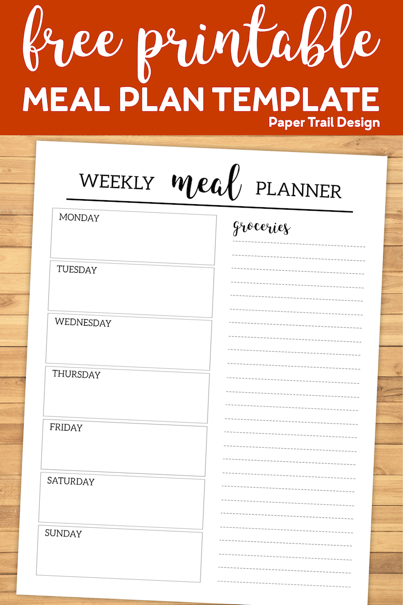 Meal Planning Templates - Project Meal Plan