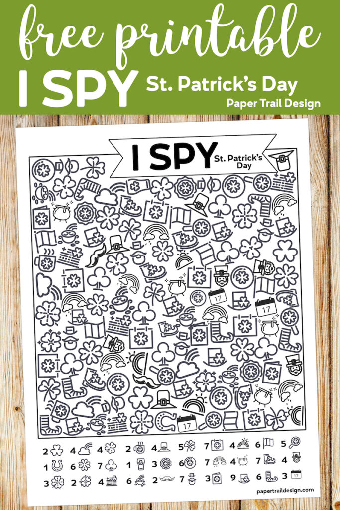 Free Printable I Spy St. Patrick's Day Activity - Paper Trail Design