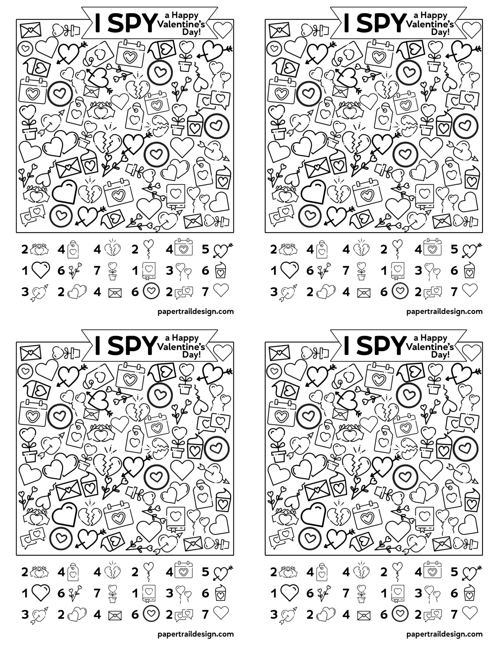 Free Printable I Spy Valentine Printable Templates