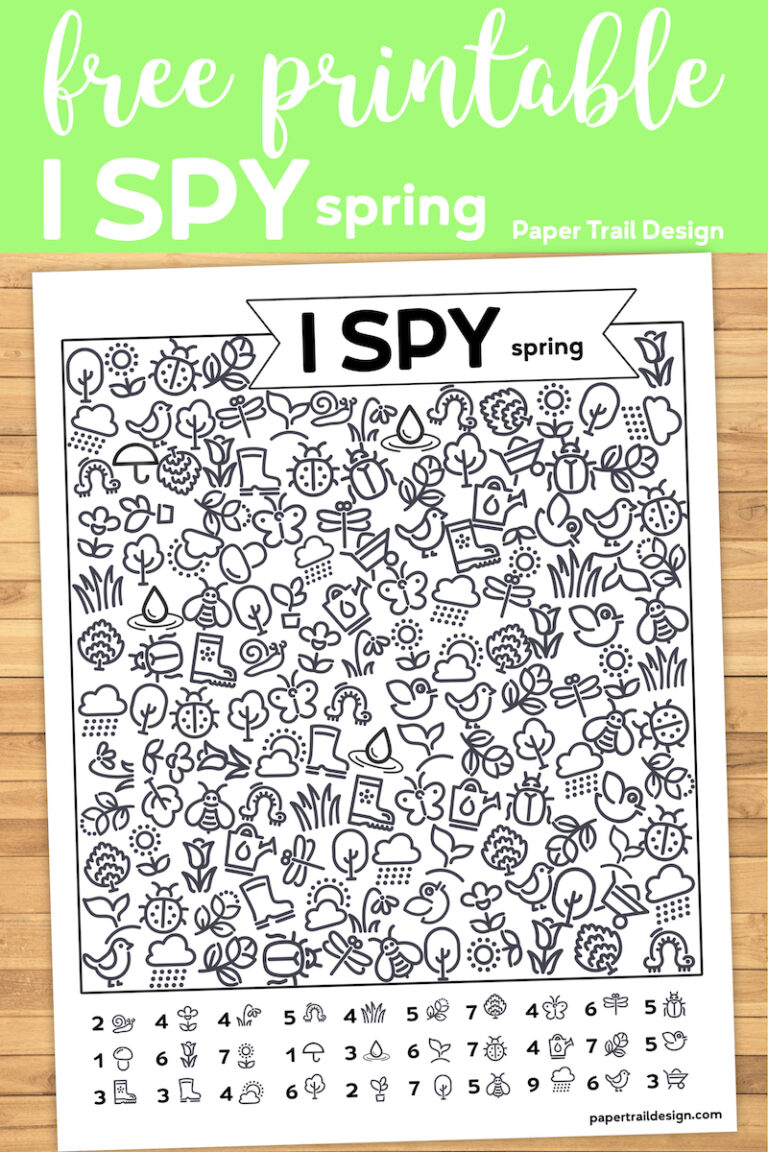 Free Printable I Spy Spring Activity - Paper Trail Design