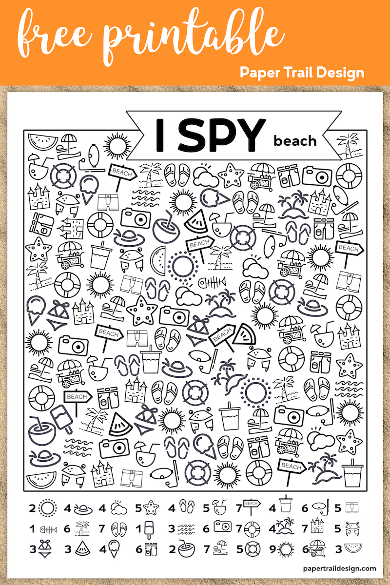 Free Printable I Spy Airport Activity - Paper Trail Design