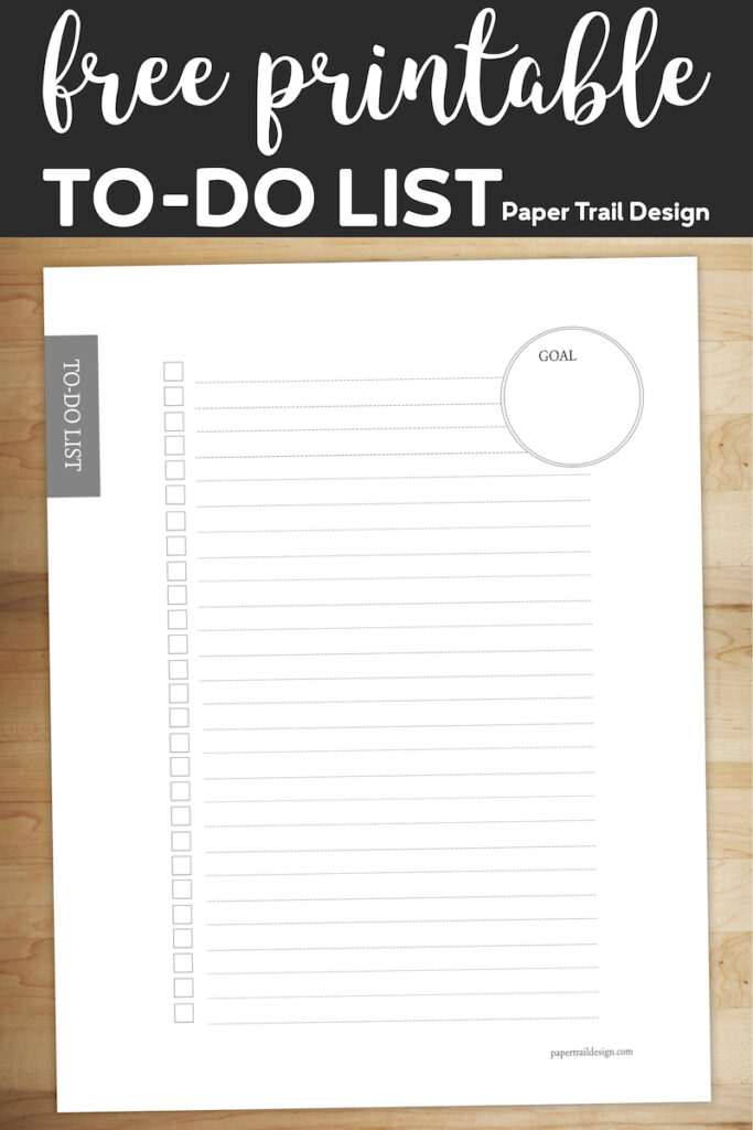 Free To-Do List Printable Template - Paper Trail Design