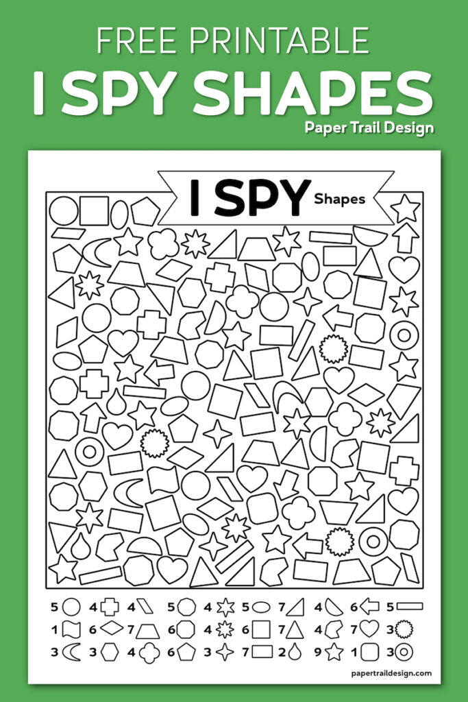 Free Printable I Spy Shapes Activity - Paper Trail Design