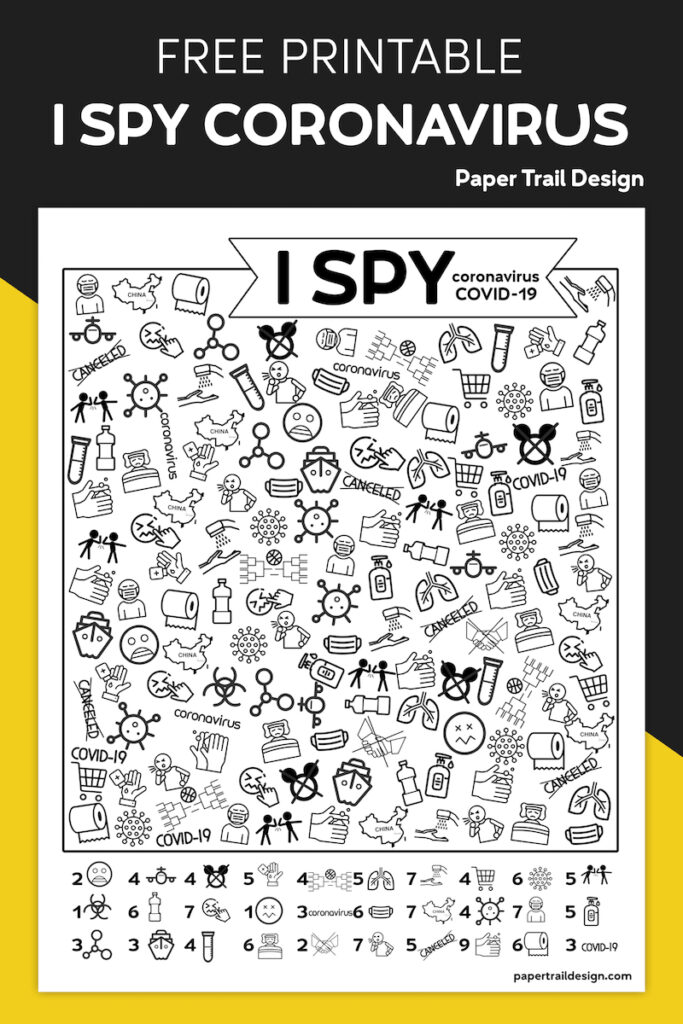 Free Printable I Spy Coronavirus Quarantine Activity - Paper Trail Design