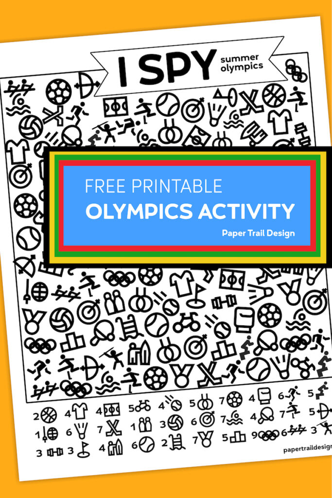 Free Printable I Spy Olympics Activity - Paper Trail Design