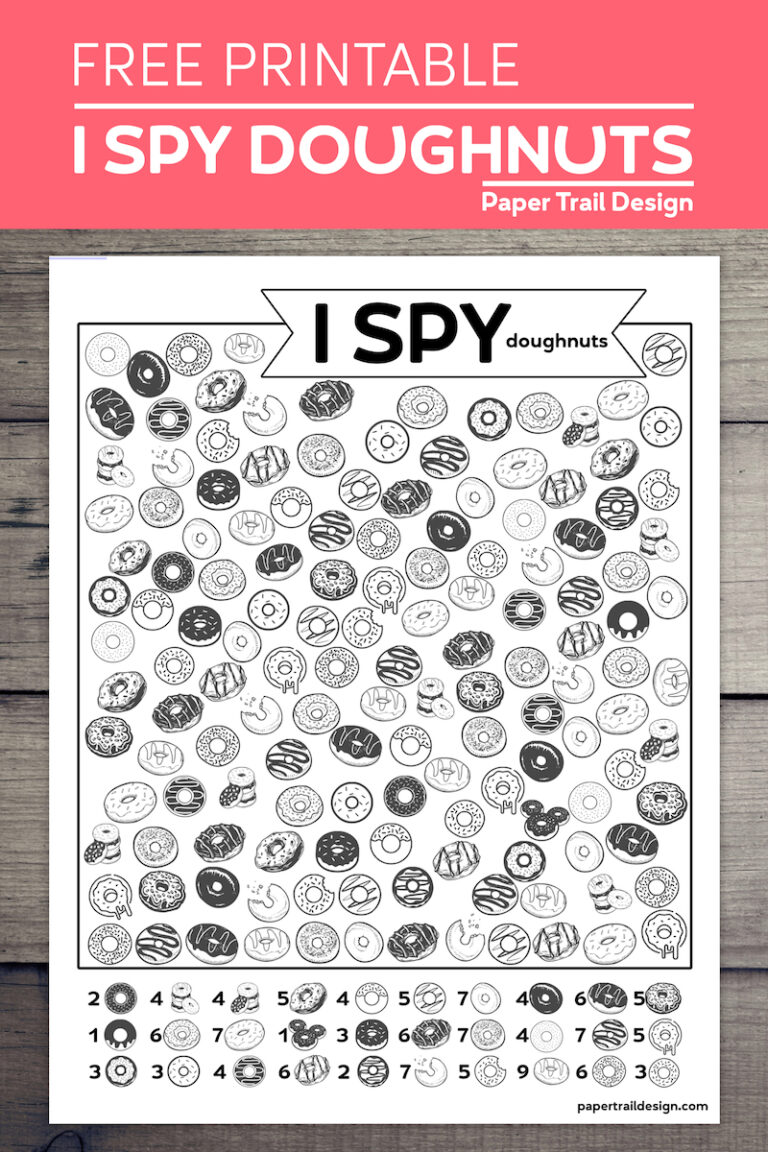 Free Printable I Spy Doughnuts Activity - Paper Trail Design