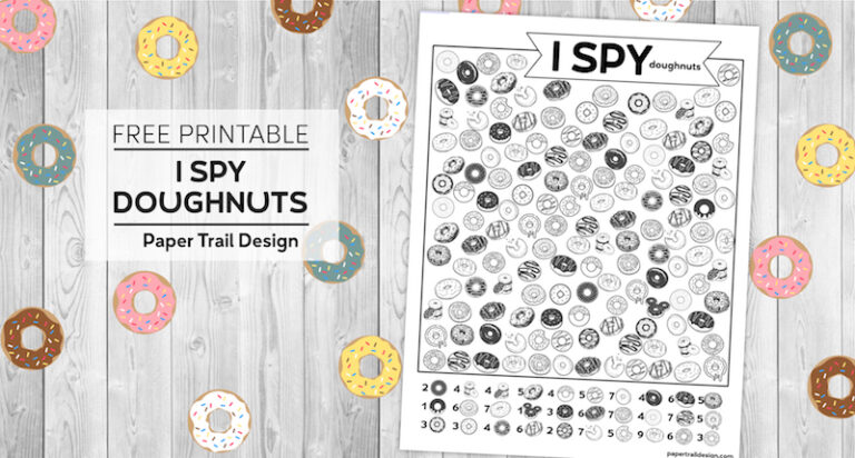 Free Printable I Spy Doughnuts Activity - Paper Trail Design