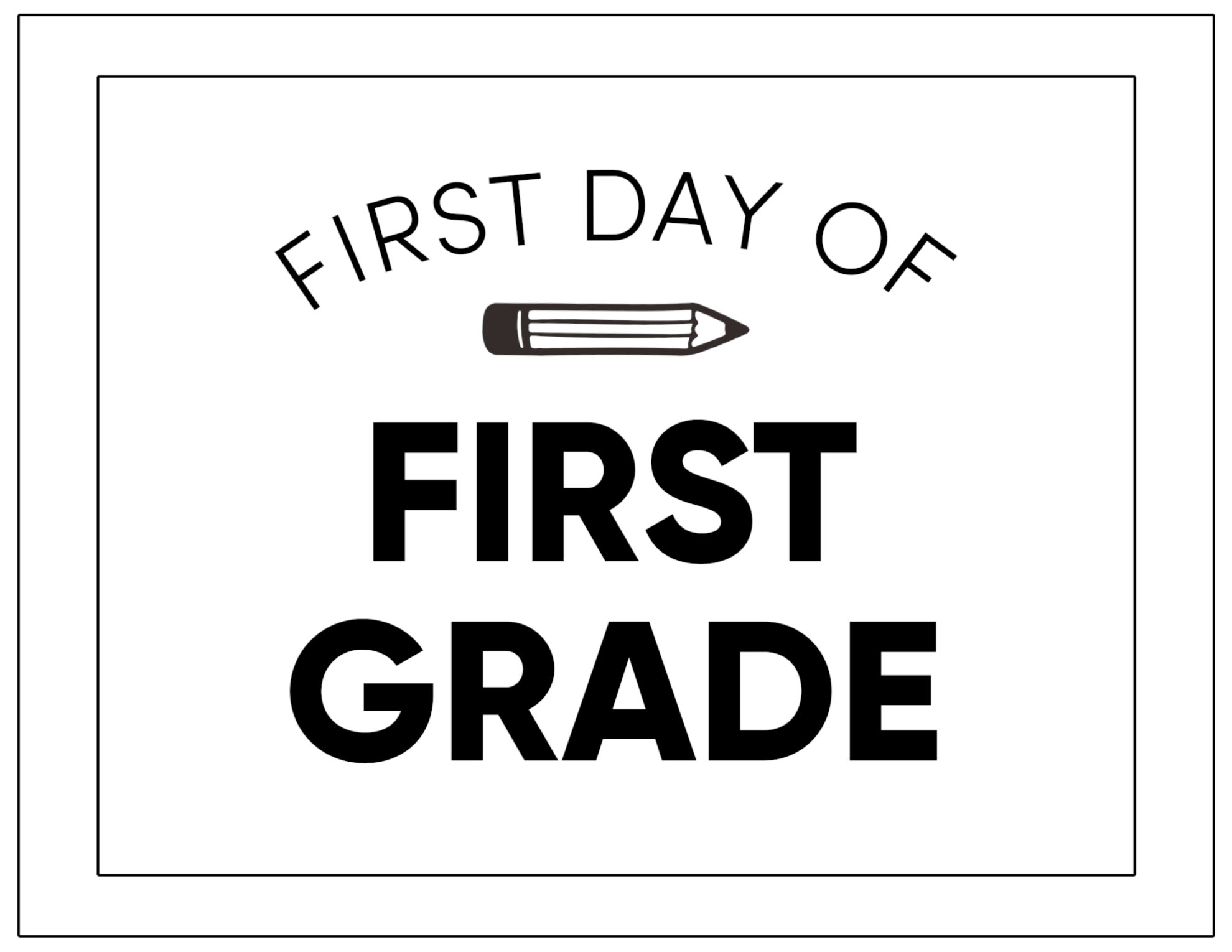 Printable First Day Of School Signs Paper Trail Design