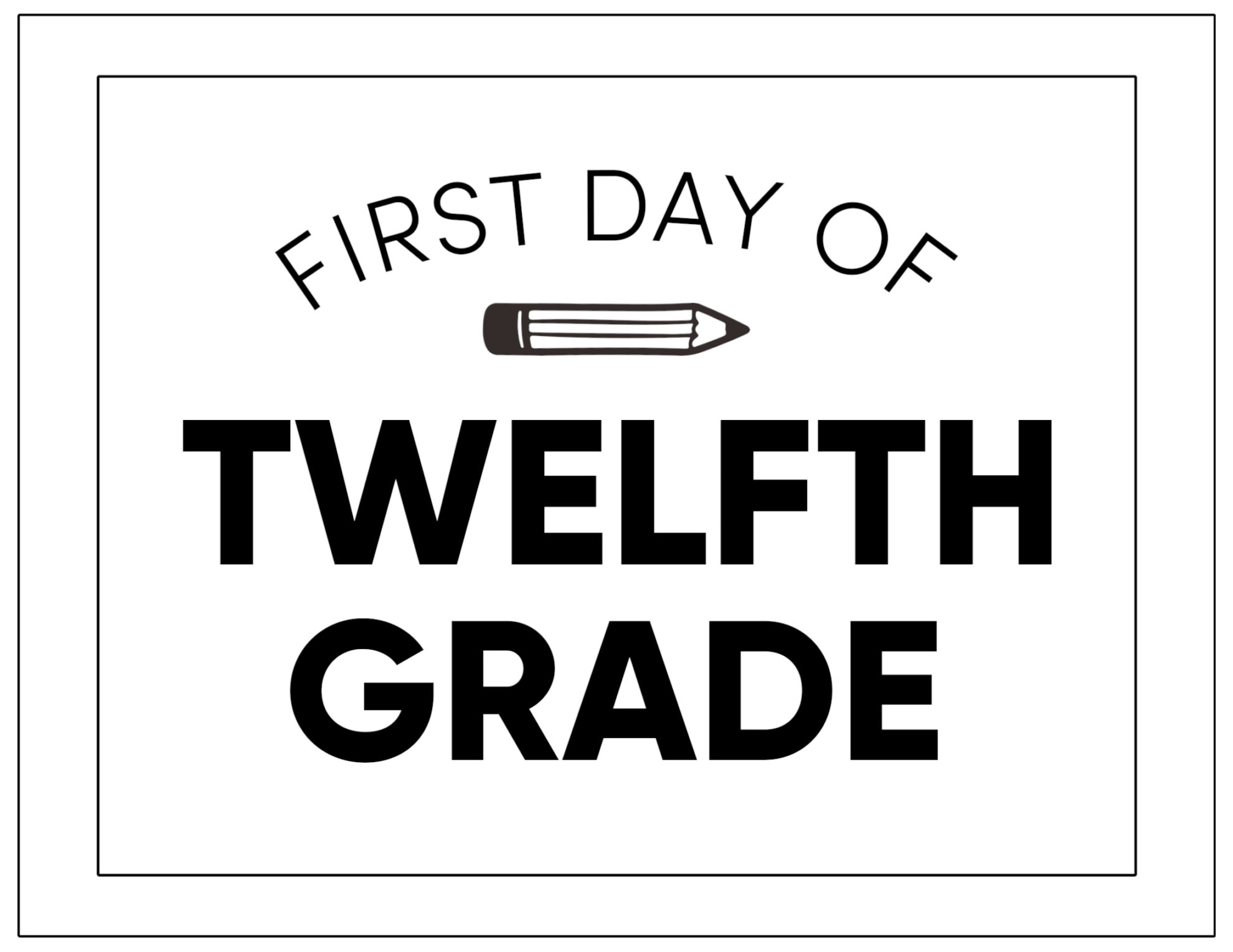 Printable First Day Of School Signs Paper Trail Design