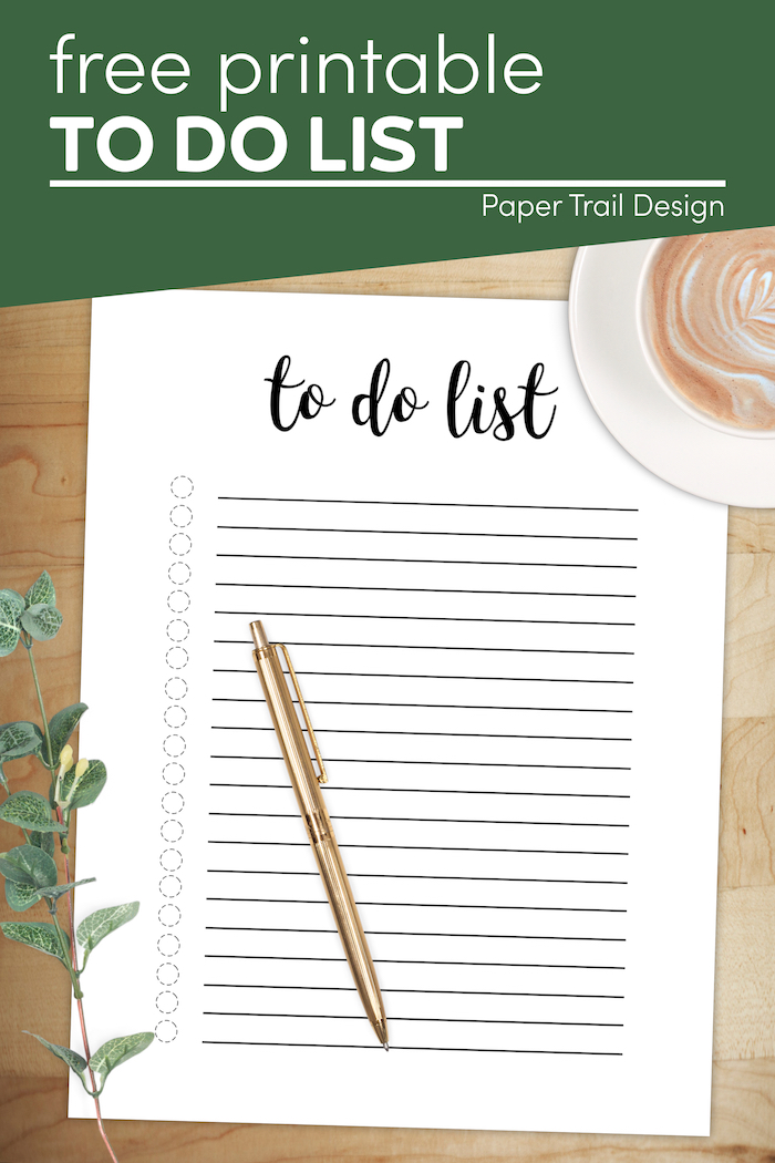 Free Printable To Do List Template Paper Trail Design