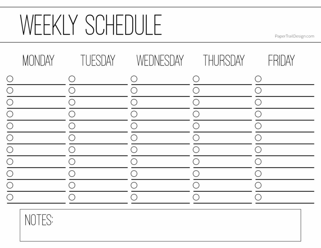 Free Printable Weekly Checklist Paper Trail Design