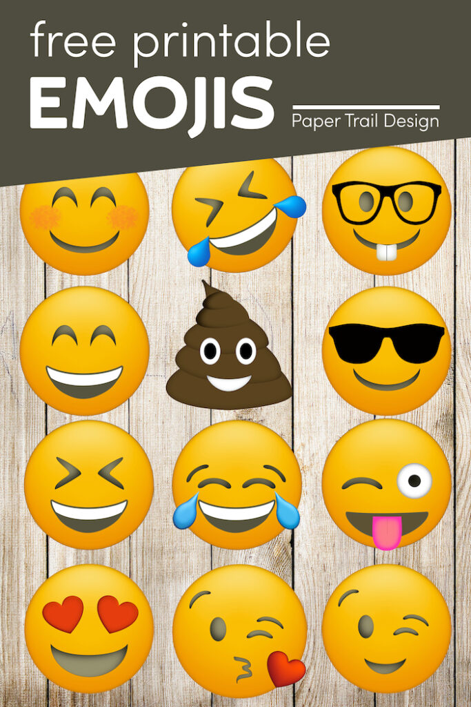 Emoji Faces Printable {Free Emoji Printables} - Paper Trail Design