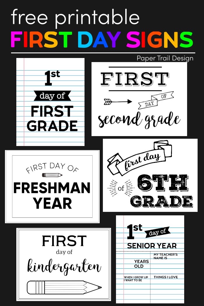 Felt Letter Board First Day of School Sign Printable Template
