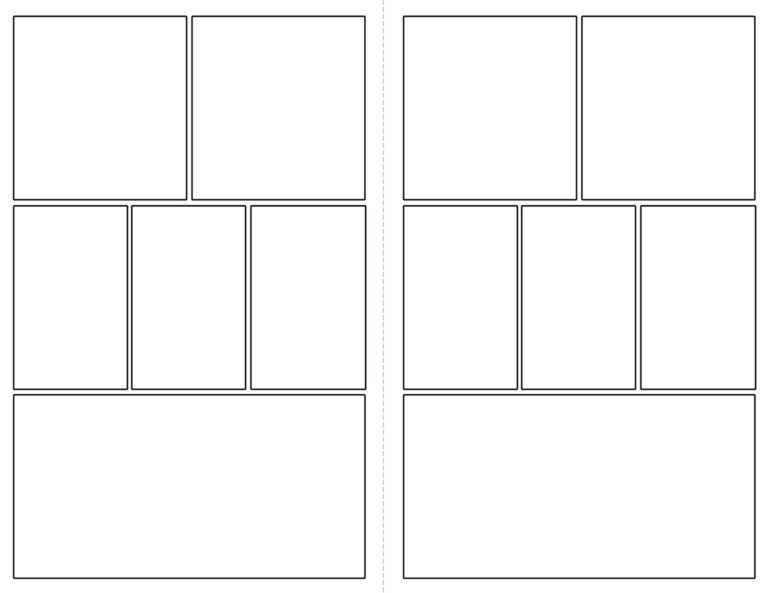 Free Printable Comic Strip Template Pages - Paper Trail Design