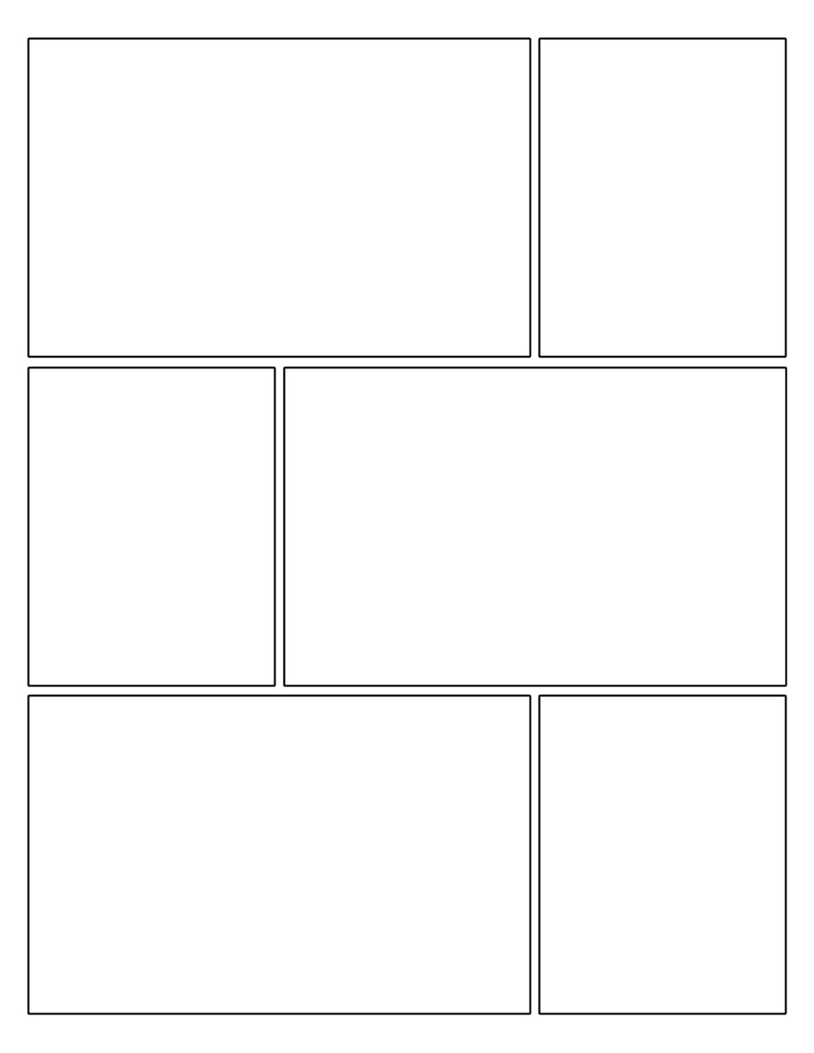 Free Printable Comic Strip Template Pages - Paper Trail Design