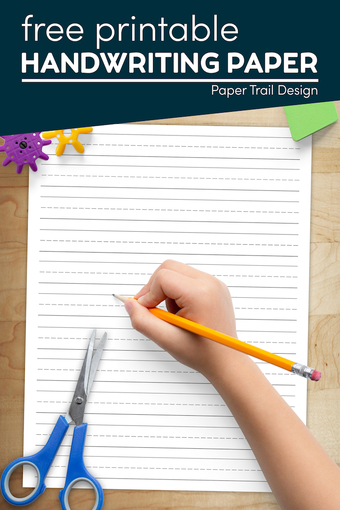 Free Printable Lined Paper {Handwriting Paper Template} - Paper Trail ...