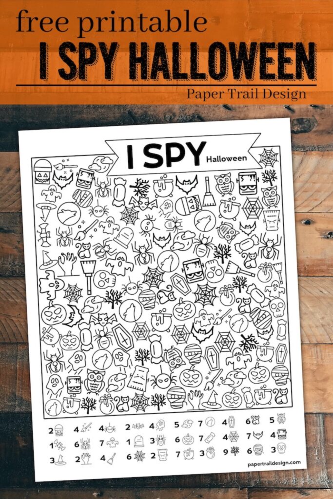 Free Printable I Spy Halloween Activity Paper Trail Design